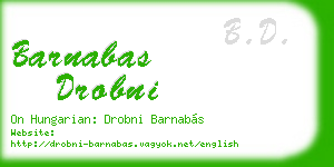 barnabas drobni business card